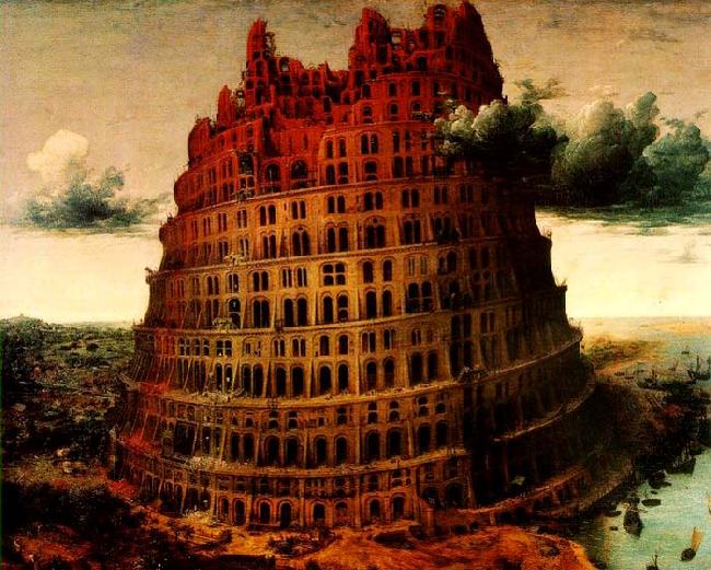 BRUEGEL, Pieter the Elder The-Little-Tower of Babel France oil painting art